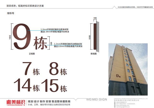 房地产小区楼栋号